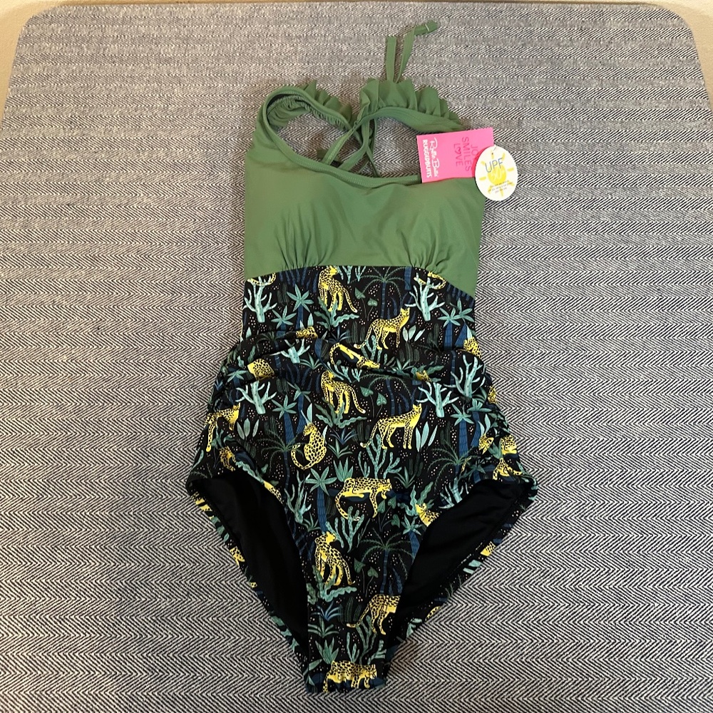 RUFFLE BUTTS - On Safari Flutter One Piece Lace Back Swimsuit